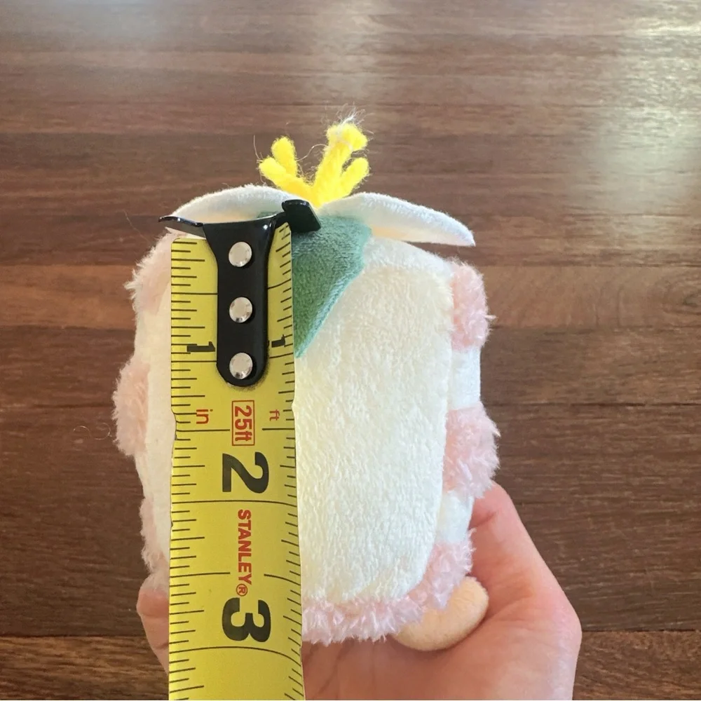 Pink Cake Slice Plush Keychain Kawaii Dessert Plush Bag Charm Cute Gift New